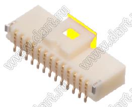 MOLEX Pico-Clasp™ 2035561307 вилка SMD однорядная вертикальная на плату, цвет натуральный; 12кв.мм; 13-конт.