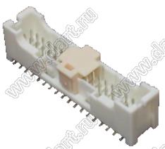 BM36B-PUDSS-TFC разъем для поверхностного (SMD) монтажа с вертикальным входом; шаг 2,00мм; 36-конт.