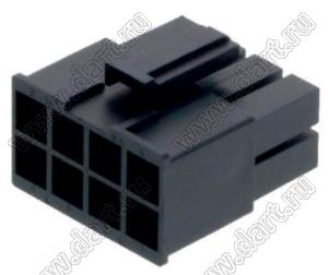 MOLEX Mega-Fit™ 1716920108 корпус двухрядной розетки на кабель, цвет черный; 8-конт.