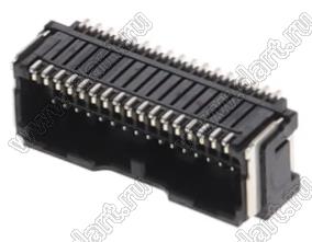 MOLEX Micro-Lock1.25™ 5054483471 вилка двухрядная угловая для SMD монтажа, цвет черный; 34-конт.