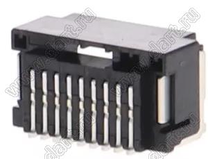 MOLEX Micro-Lock1.25™ 5054481871 вилка двухрядная угловая для SMD монтажа, цвет черный; 18-конт.