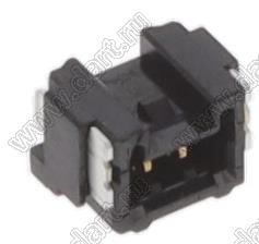 MOLEX Micro-Lock1.25™ 5055680231 вилка однорядная прямая для SMD монтажа, цвет черный; 2-конт.