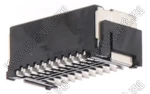 MOLEX Micro-Lock1.25™ 5054332041 вилка двухрядная прямая для SMD монтажа, цвет черный; 20-конт.