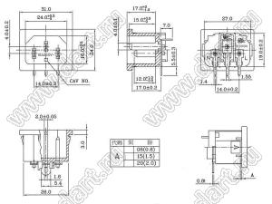 R-301SN(B13) разъем IEC 60320 (C14) сетевого питания; 15 A / 10 A; 250 B