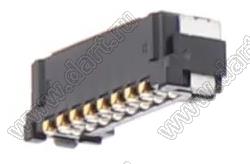 MOLEX Micro-Lock1.25™ 5055680881 вилка однорядная прямая для SMD монтажа, цвет черный; 8-конт.
