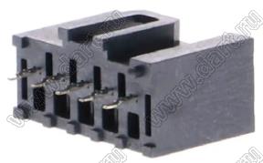 MOLEX L1NK3.96™ 2074790005 вилка однорядная прямая для выводного монтажа полностью закрытая, цвет черный; 5-конт.