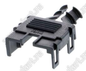 MOLEX Mega-Fit™ 2001220108 задняя стенка корпуса двухрядной розетки на кабель, цвет черный; 8-конт.