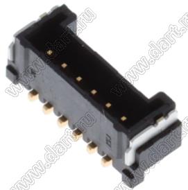 MOLEX Micro-Lock1.25™ 5055670631 вилка однорядная угловая для SMD монтажа, цвет черный; 6-конт.