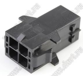 MOLEX Mega-Fit™ 1054111104 корпус двухрядной вилки на кабель, цвет черный; 4-конт.