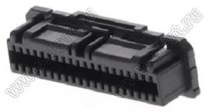 MOLEX Micro-Lock1.25™ 5054324001 корпус двухрядной розетки на кабель, цвет черный; 40-конт.