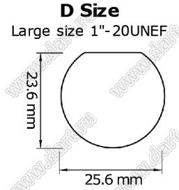 D размер (25,6 х 23,6 мм)
