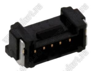 MOLEX Micro-Lock1.25™ 5055670581 вилка однорядная угловая для SMD монтажа, цвет черный; 5-конт.