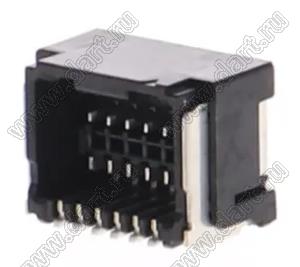 MOLEX Micro-Lock1.25™ 5054481231 вилка двухрядная угловая для SMD монтажа, цвет черный; 12-конт.