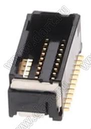 MOLEX Micro-Lock1.25™ 5054332441 вилка двухрядная прямая для SMD монтажа, цвет черный; 24-конт.