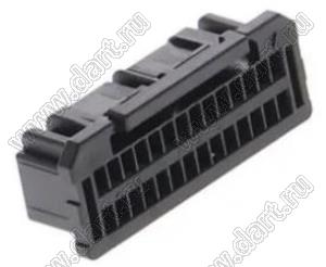 MOLEX Micro-Lock1.25™ 5054322801 корпус двухрядной розетки на кабель, цвет черный; 28-конт.