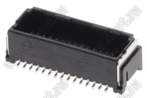 MOLEX Micro-Lock1.25™ 5054333021 вилка двухрядная прямая для SMD монтажа, цвет черный; 30-конт.
