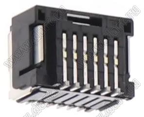 MOLEX Micro-Lock1.25™ 5054481271 вилка двухрядная угловая для SMD монтажа, цвет черный; 12-конт.
