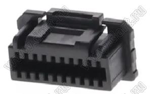 MOLEX Micro-Lock1.25™ 5054322001 корпус двухрядной розетки на кабель, цвет черный; 20-конт.