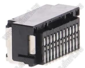 MOLEX Micro-Lock1.25™ 5054482251 вилка двухрядная угловая для SMD монтажа, цвет черный; 22-конт.