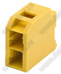 MOLEX CP-6.5™ 1510481203 вилка двухрядная прямая, цвет желтый; 2-конт.