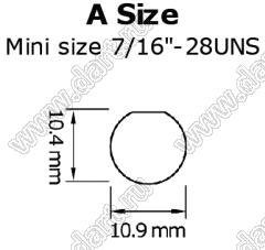 A размер (10,9 х 10,4 мм)