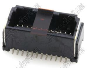 MOLEX Micro-Lock1.25™ 5054332451 вилка двухрядная прямая для SMD монтажа с пленкой каптон, цвет черный; 24-конт.