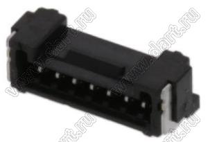 MOLEX Micro-Lock1.25™ 5055670751 вилка однорядная угловая для SMD монтажа, цвет черный; 7-конт.