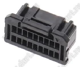 MOLEX Micro-Lock1.25™ 5054331821 вилка двухрядная прямая для SMD монтажа, цвет черный; 18-конт.