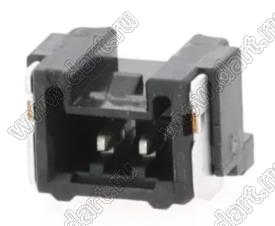 MOLEX Micro-Lock1.25™ 5055670231 вилка однорядная угловая для SMD монтажа, цвет черный; 2-конт.