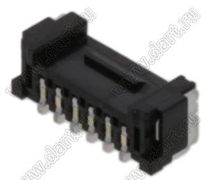 MOLEX Micro-Lock1.25™ 5055670671 вилка однорядная угловая для SMD монтажа, цвет черный; 6-конт.