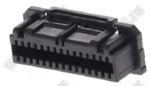MOLEX Micro-Lock1.25™ 5054323001 корпус двухрядной розетки на кабель, цвет черный; 30-конт.