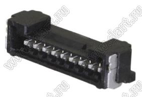 MOLEX Micro-Lock1.25™ 5055670971 вилка однорядная угловая для SMD монтажа, цвет черный; 9-конт.