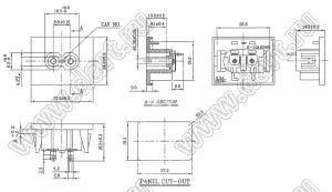 R-201SN90(B03) разъем IEC 60320 (C8) сетевого питания; 250 B; 2,5 A