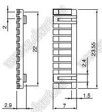 PNDS-24V-Z фиксатор; нейлон-66 стеклонаполненный; цвет слоновая кость