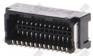 MOLEX Micro-Lock1.25™ 5054482851 вилка двухрядная угловая для SMD монтажа, цвет черный; 28-конт.