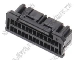 MOLEX Micro-Lock1.25™ 5054332621 вилка двухрядная прямая для SMD монтажа, цвет черный; 26-конт.