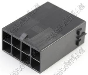 MOLEX Mega-Fit™ 1054110108 корпус двухрядной вилки на кабель, цвет черный; 8-конт.