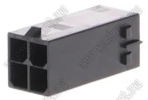 MOLEX Mega-Fit™ 1054110104 корпус двухрядной вилки на кабель, цвет черный; 4-конт.