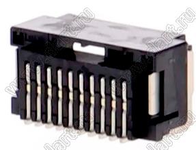 MOLEX Micro-Lock1.25™ 5054482051 вилка двухрядная угловая для SMD монтажа, цвет черный; 20-конт.