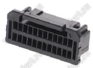 MOLEX Micro-Lock1.25™ 5054322401 корпус двухрядной розетки на кабель, цвет черный; 24-конт.