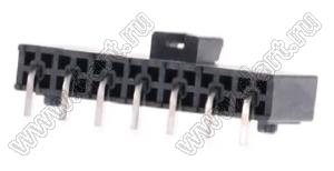 MOLEX Mega-Fit™ 2002411237 вилка однорядная угловая для выводного монтажа, цвет черный; 7-конт.