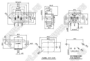 R-30190(18) разъем IEC 60320 (C14) сетевого питания; 15 A / 10 A; 250 B