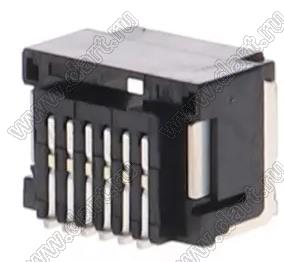 MOLEX Micro-Lock1.25™ 5054481251 вилка двухрядная угловая для SMD монтажа, цвет черный; 12-конт.