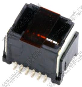 MOLEX Micro-Lock1.25™ 5054331291 вилка двухрядная прямая для SMD монтажа с пленкой каптон, цвет черный; 12-конт.