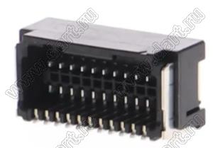 MOLEX Micro-Lock1.25™ 5054482231 вилка двухрядная угловая для SMD монтажа, цвет черный; 22-конт.