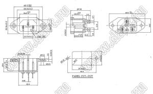 R-301(B00) разъем IEC 60320 (C14) сетевого питания; 15 A / 10 A; 250 B