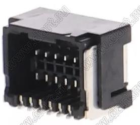 MOLEX Micro-Lock1.25™ 5054481291 вилка двухрядная угловая для SMD монтажа, цвет черный; 12-конт.