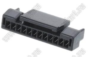 MOLEX Micro-Lock1.25™ 5055651201 корпус однорядной розетки на кабель, цвет черный; 12-конт.