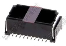 MOLEX Micro-Lock1.25™ 5054332051 вилка двухрядная прямая для SMD монтажа с пленкой каптон, цвет черный; 20-конт.