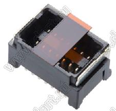 MOLEX Micro-Lock1.25™ 5054332081 вилка двухрядная прямая для SMD монтажа с монтажной крышкой, цвет черный; 20-конт.